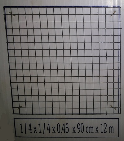 Kawat loket galvanis 0.25 x 0.25 x 0.45 x 90 cm x 12 m u1