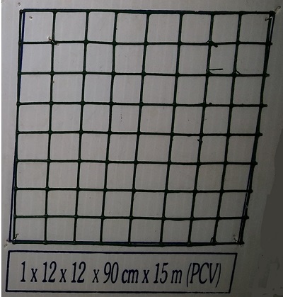 Kawat loket galvanis 1 x 12 x 12 x 90 cm x 15 m(PVC) u1
