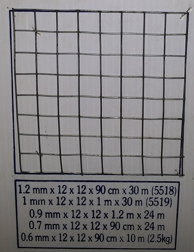 Kawat loket galvanis 1.2 x 12 x 12 x 90 cm x 30 m(5518) u1